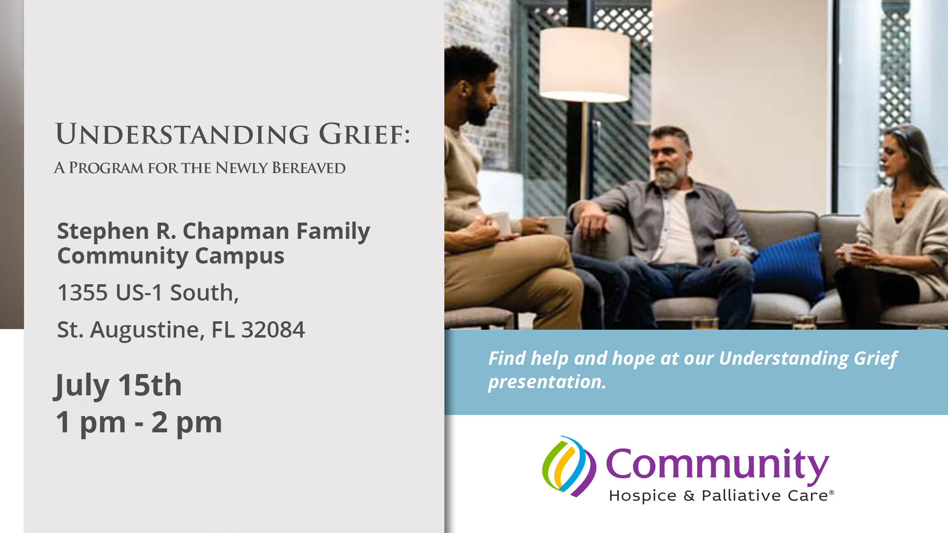Understanding Grief July 15 2024 St Johns County