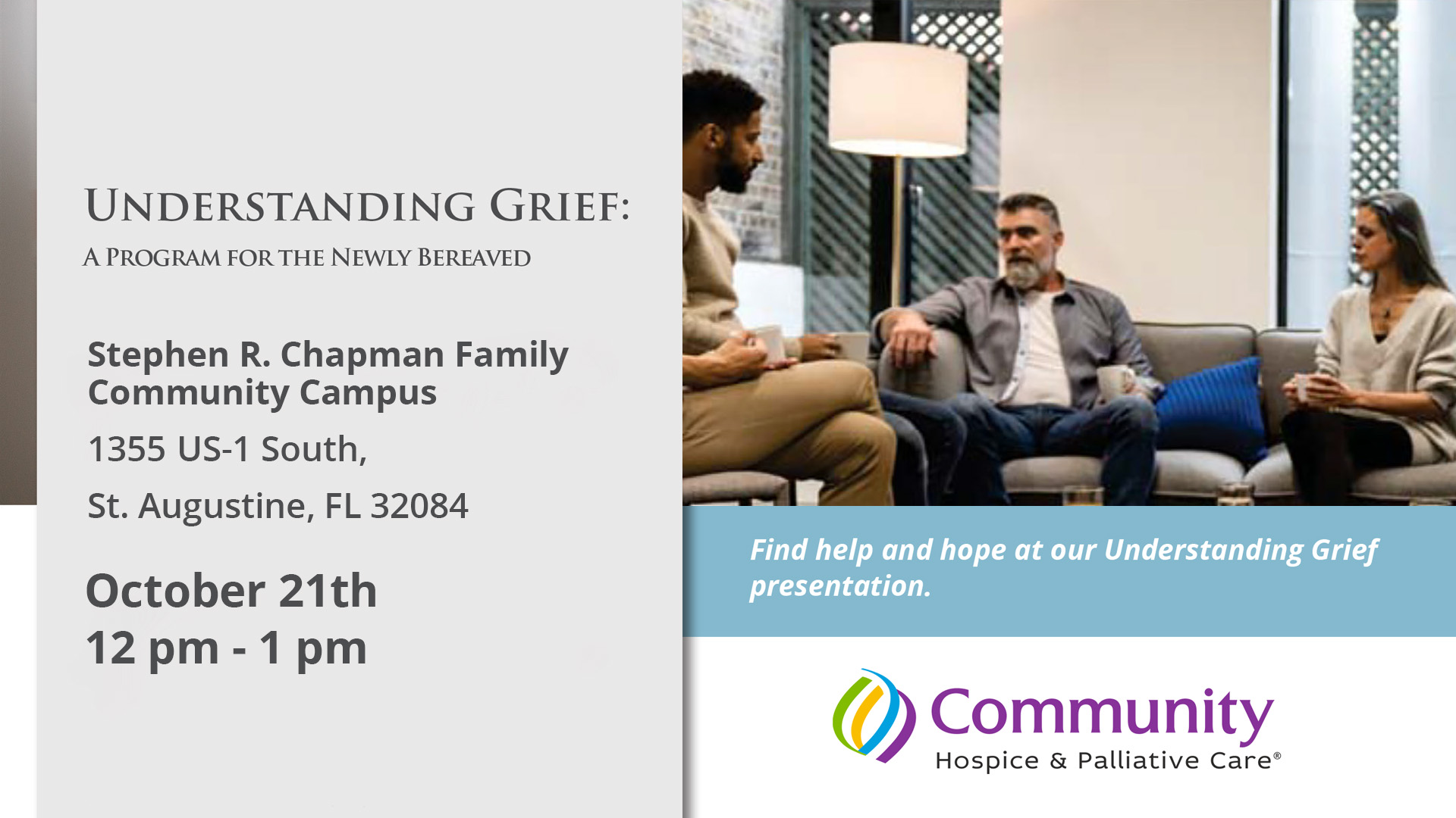 Understanding Grief St Johns County 10-21-2024